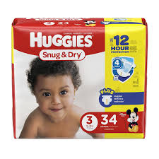 Huggies Snug Dry N 3 X 34  